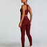 HKMX High waisted sømløs treningstights, Rød