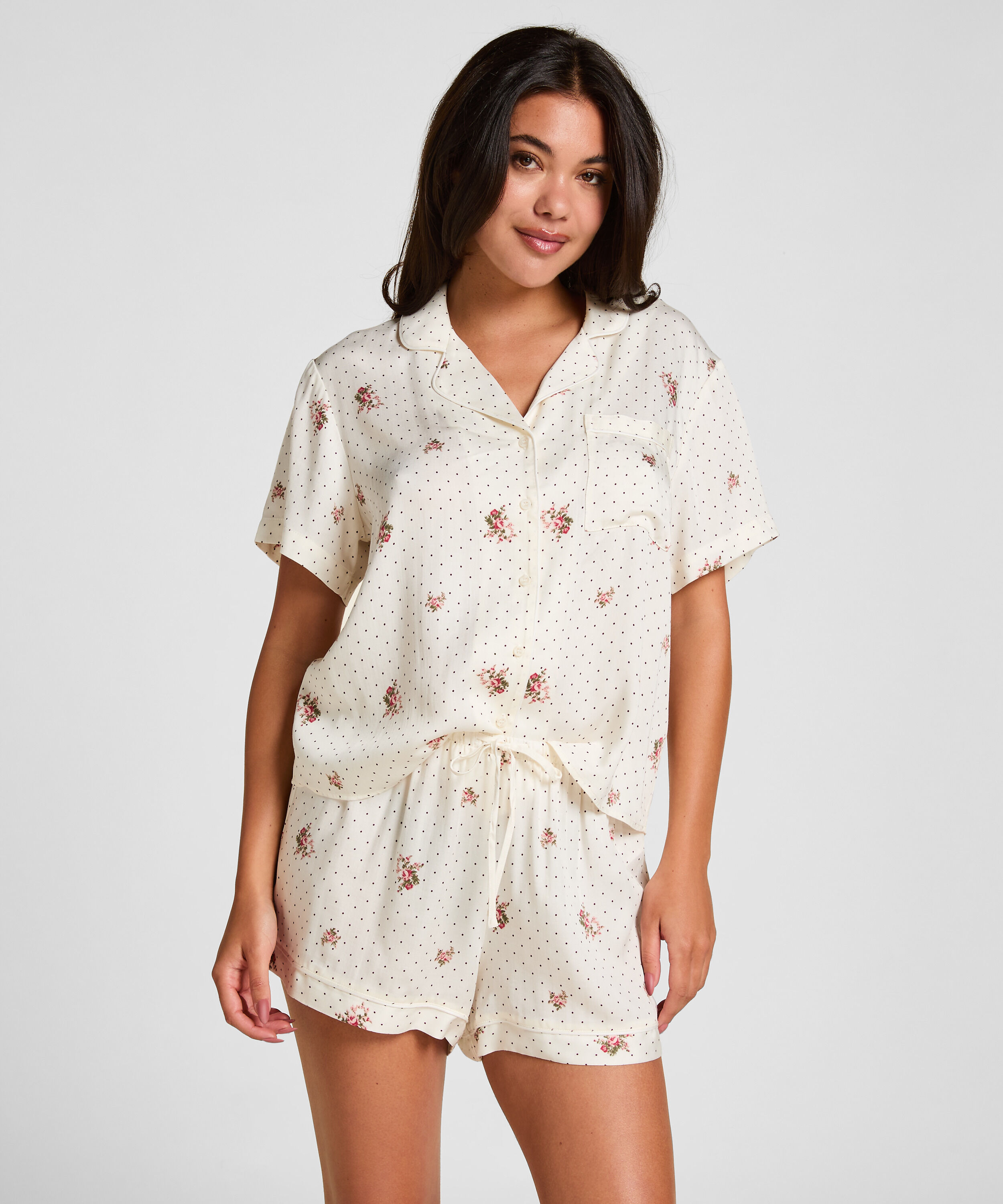 Pyjama Short Satin, Hvit Pyjama Short Satin, Hvit