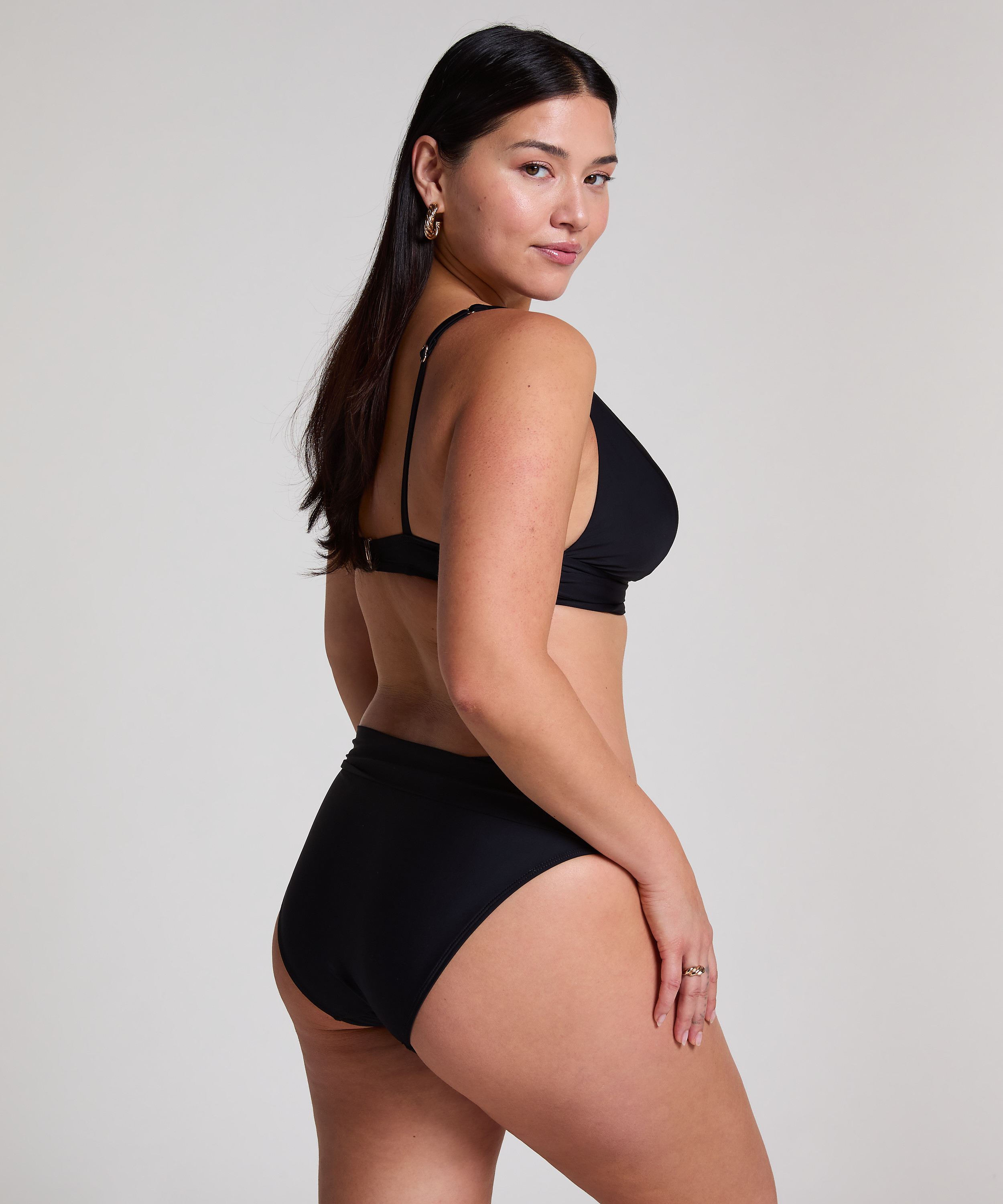 Luna triangle bikinitopp, Svart, main