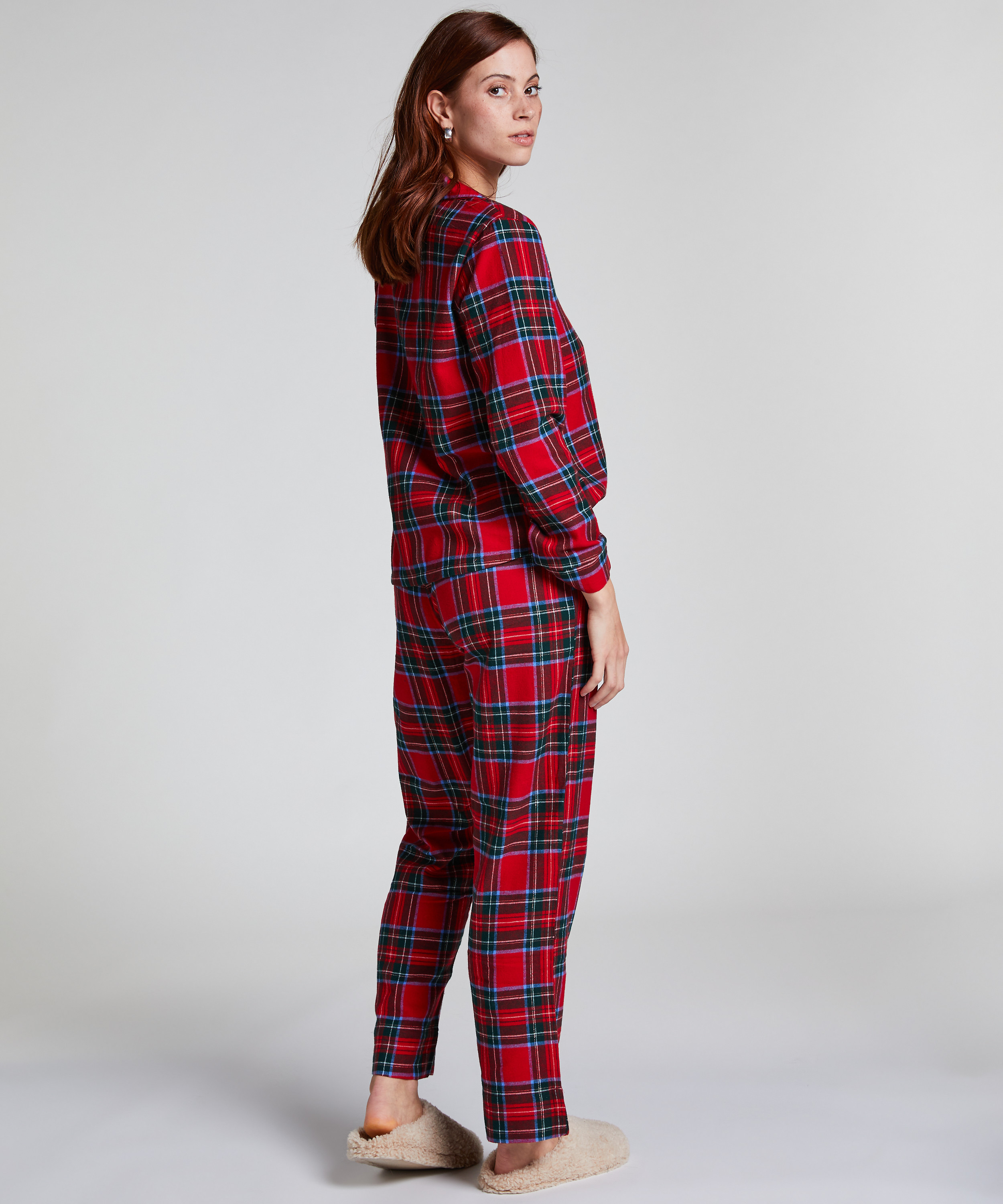 Pysjamassett Flannel, Rød, main