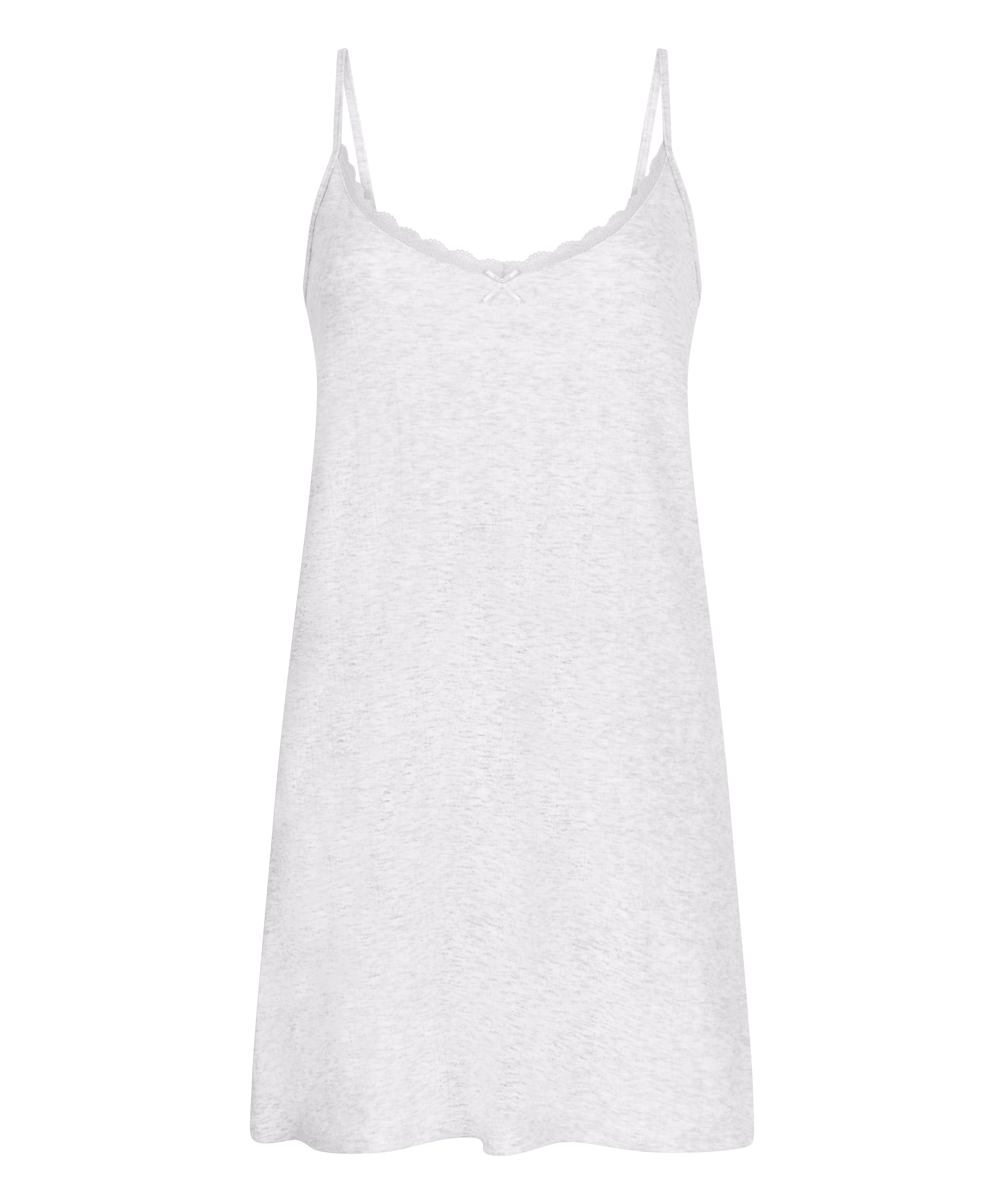 Pointelle Slipdress, Grå, main
