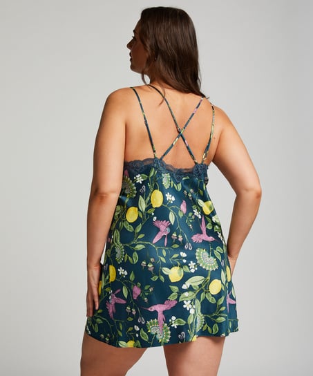 Underkjole Satin, Blå