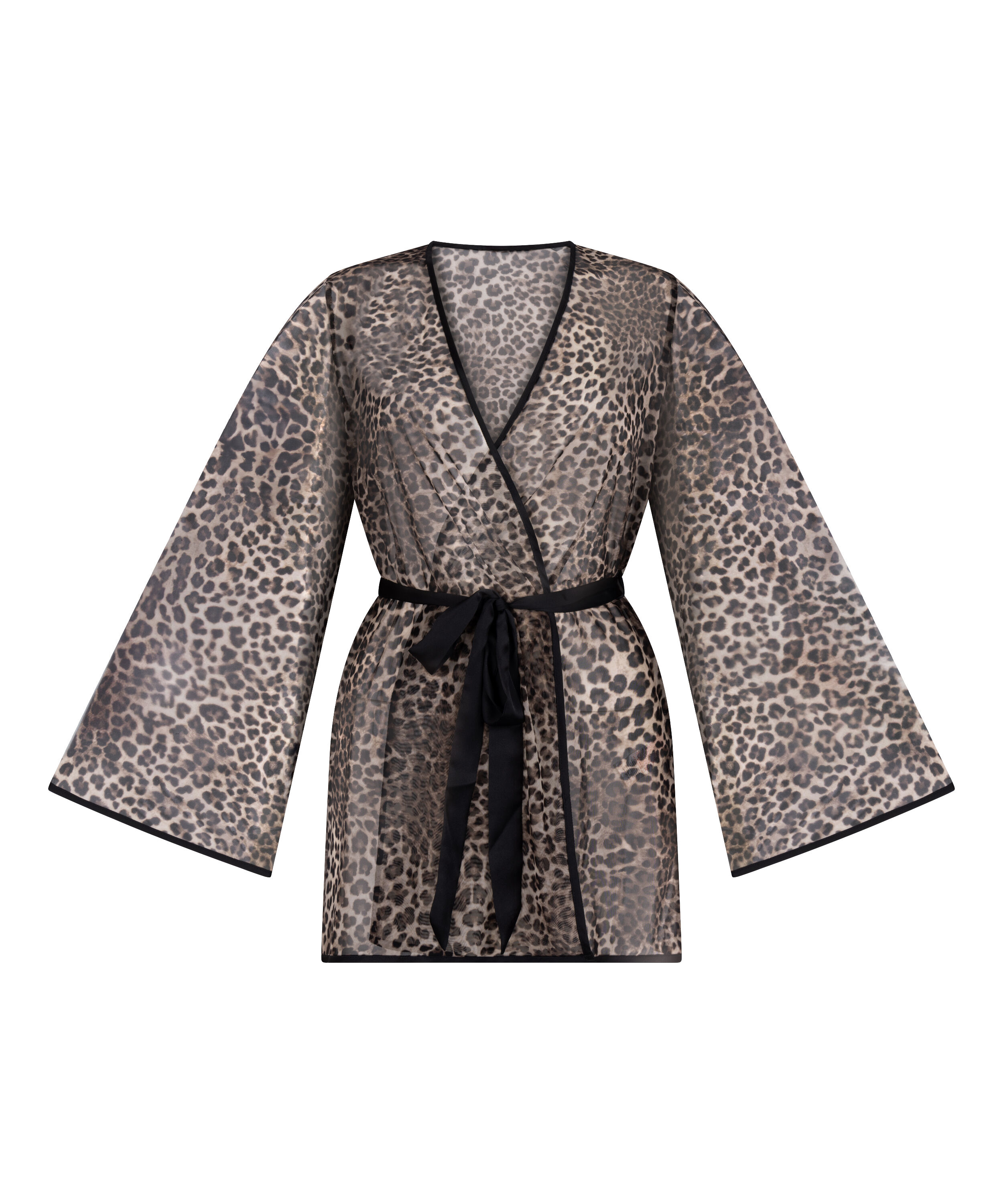 Kimono i leopardnett