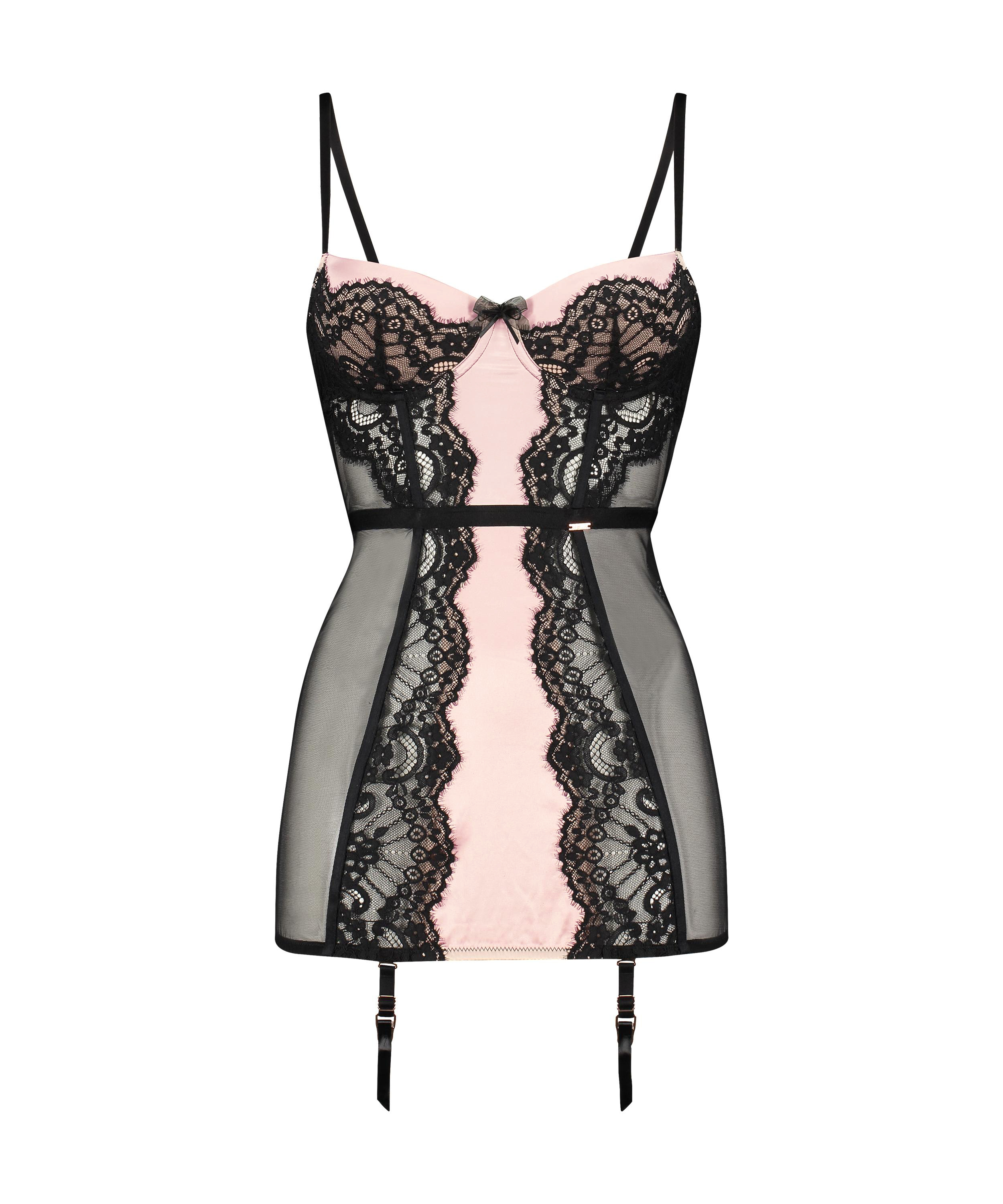 Amelia polstret underkjole med spiler, Svart, main