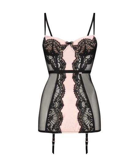 Amelia polstret underkjole med spiler, Svart