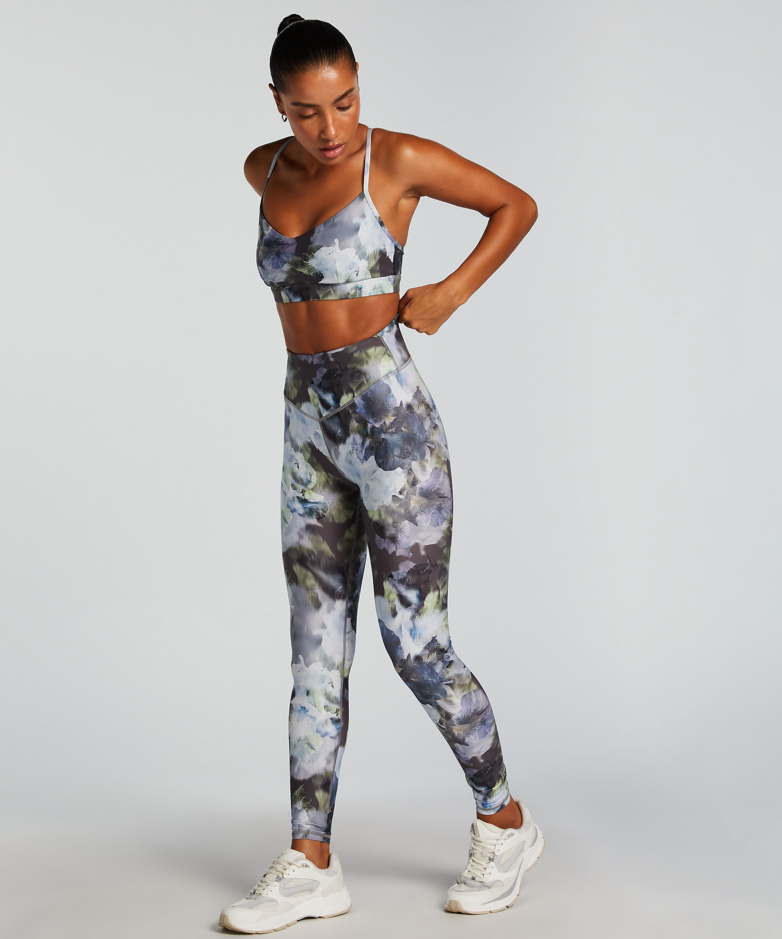 HKMX leggings med h&oslash;y midje, Gr&aring;