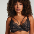 Uvattert bh med bøyle Daphne, Svart