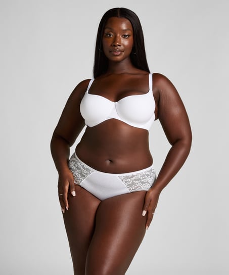 Superslip Midi Lace, Hvit