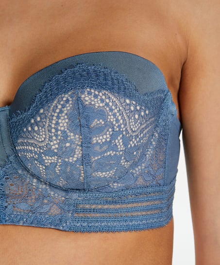 Eden foret stroppefri longline BH med b&oslash;yle, Bl&aring;