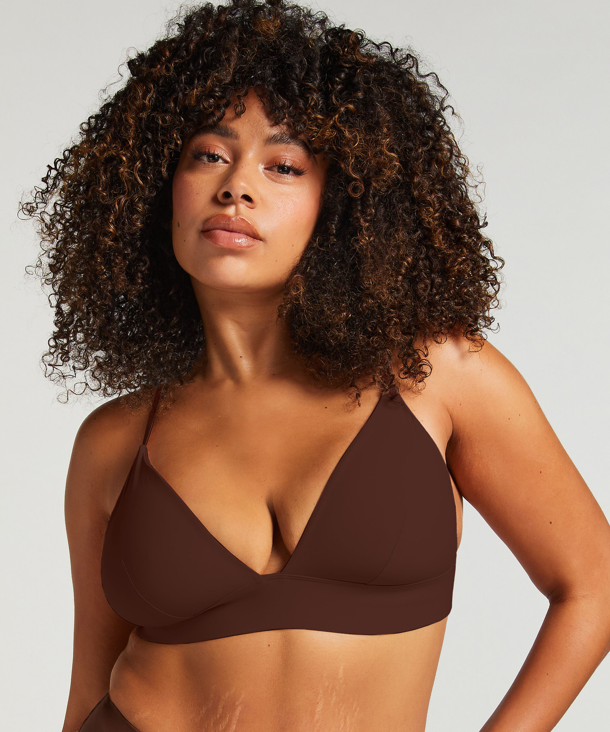 Triangle Bralette Smooth, Brun