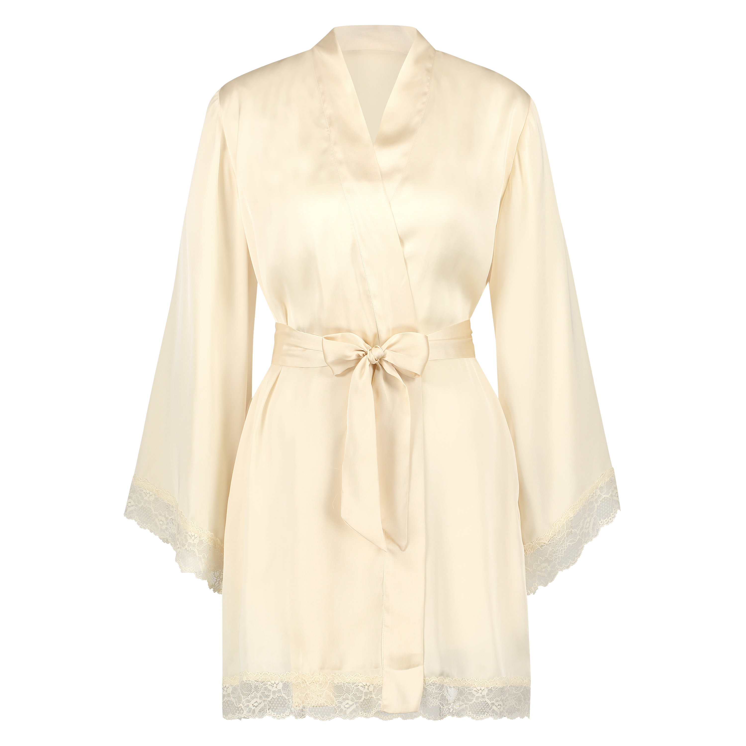 Meili satengkimono, Beige, main