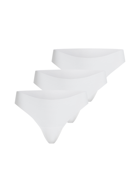 3-pakning Invisible lace back  g-streng, Hvit