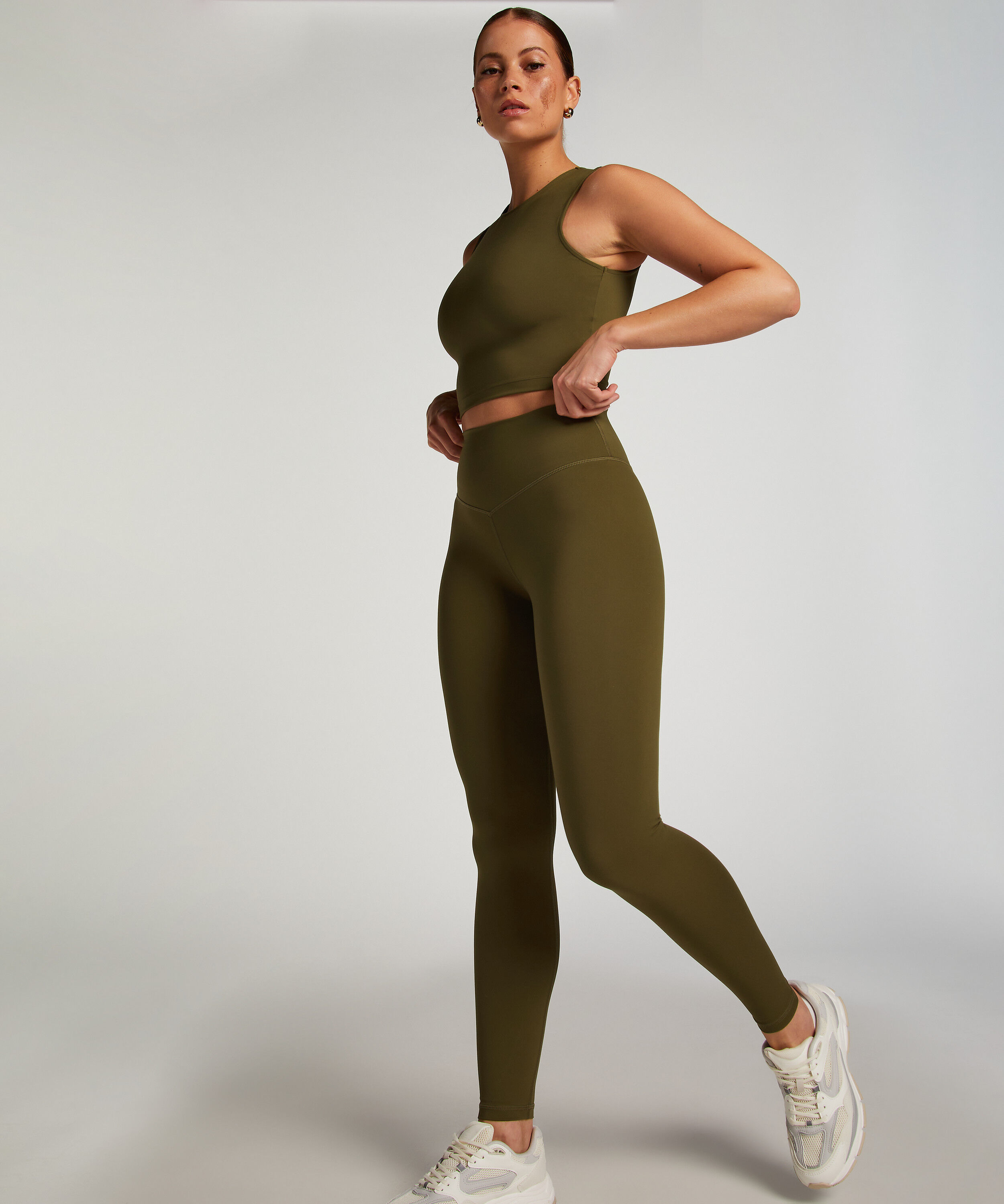 HKMX leggings med høy midje, Grønn
