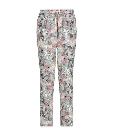 woven tapered Pyjama Pants, Grå