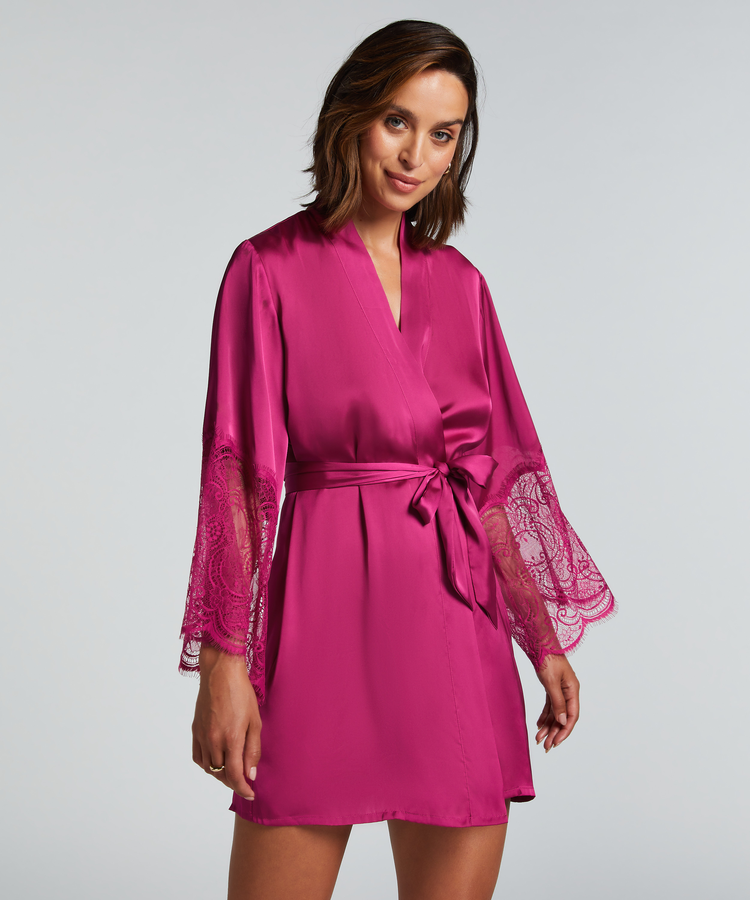 Kimono Satin, Rosa, main