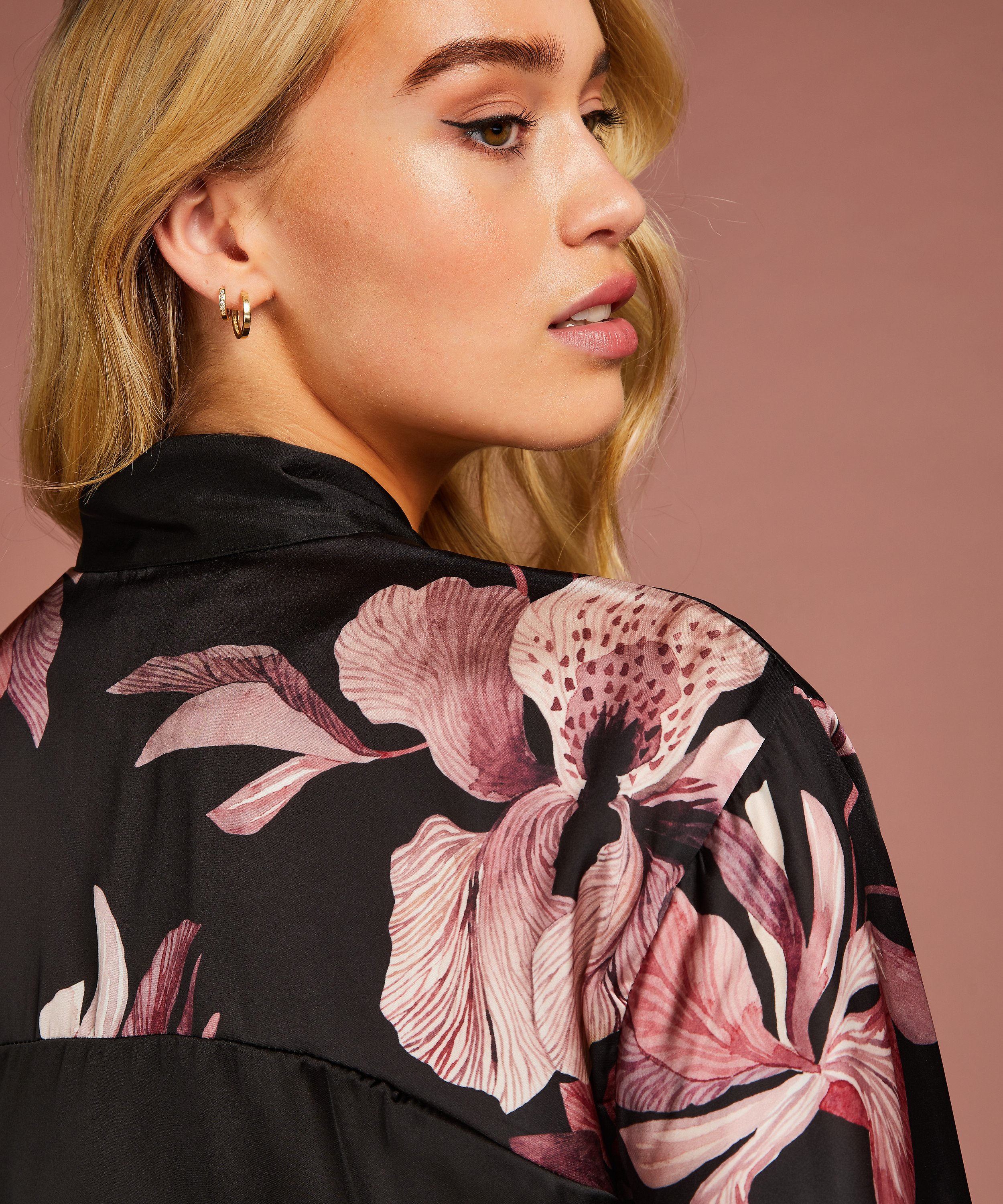 Orchid Kimono, Svart, main