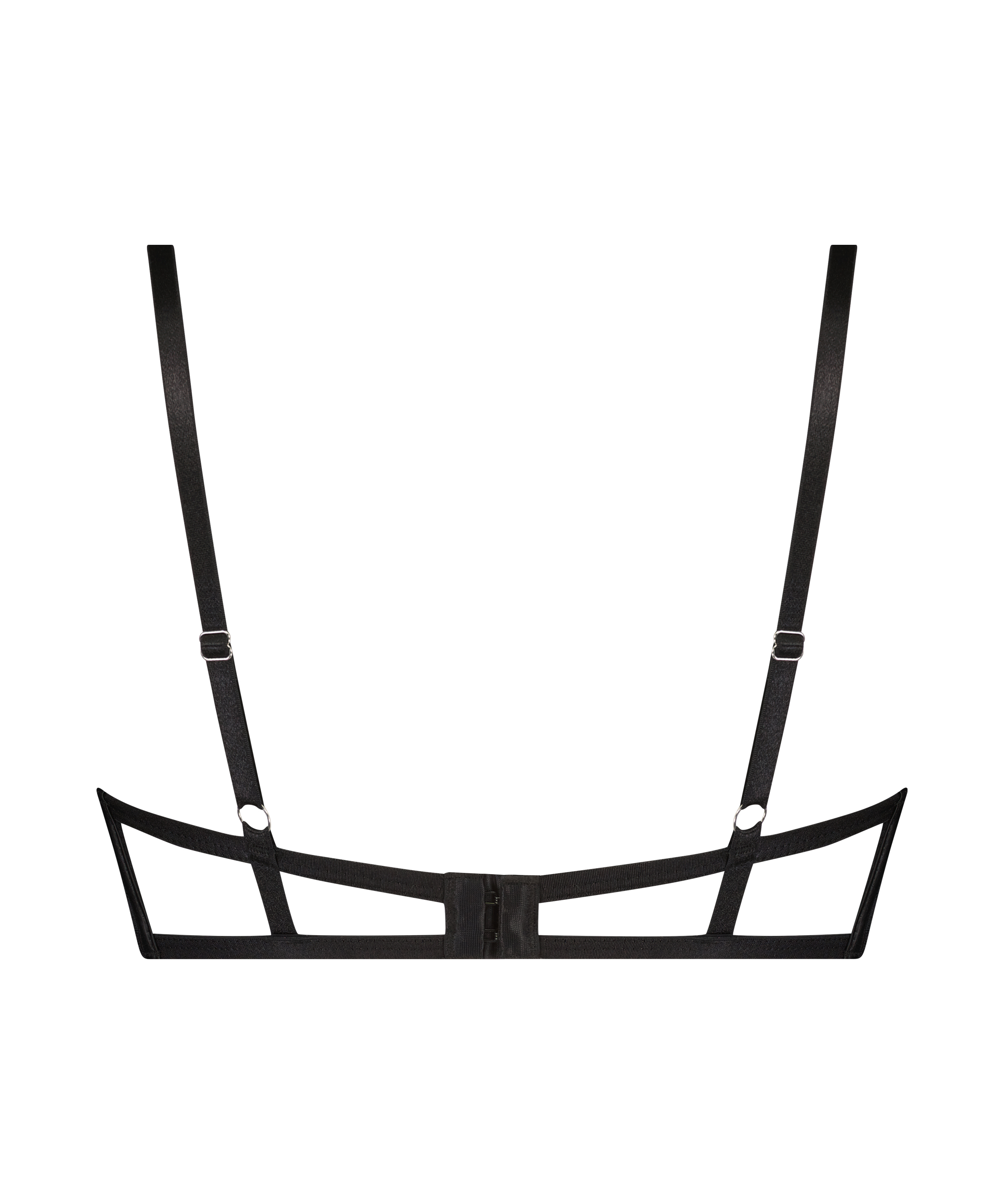 Monroe polstret spile-BH med halve sk&aring;ler, Svart, main