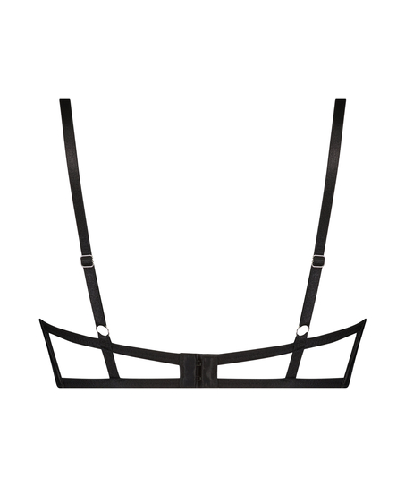 Monroe polstret spile-BH med halve sk&aring;ler, Svart