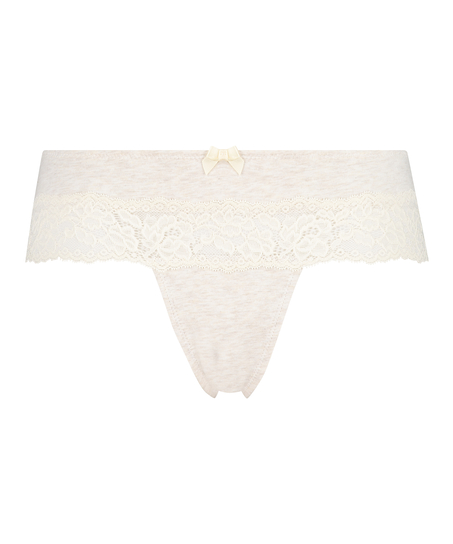 Hipster-string i bomull, Beige