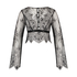Allover Lace topp, Svart