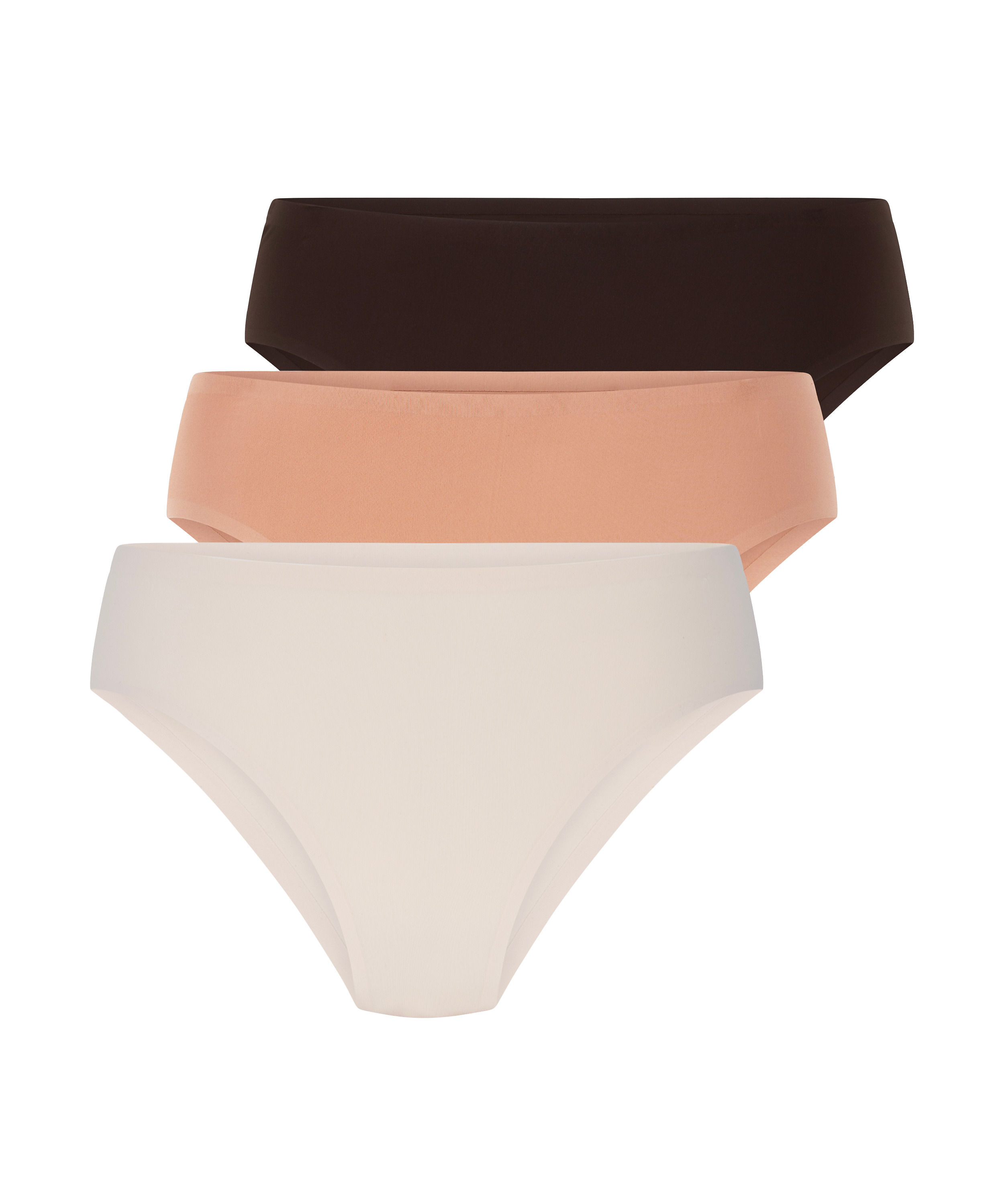 3-pakning invisible brasiliansk truse, Brun, main