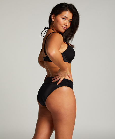 Luxe polstret bikinitopp med spiler, Svart