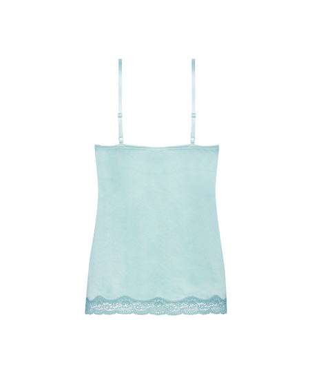 Cami-topp Velours Lace, Gr&oslash;nn