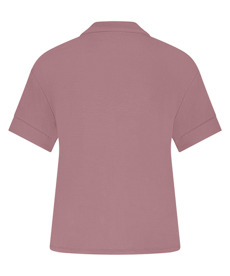 Essential kortermet jakke i jerseystoff, Rosa