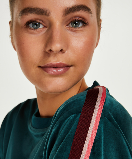 Striped Velvet topp, Grønn