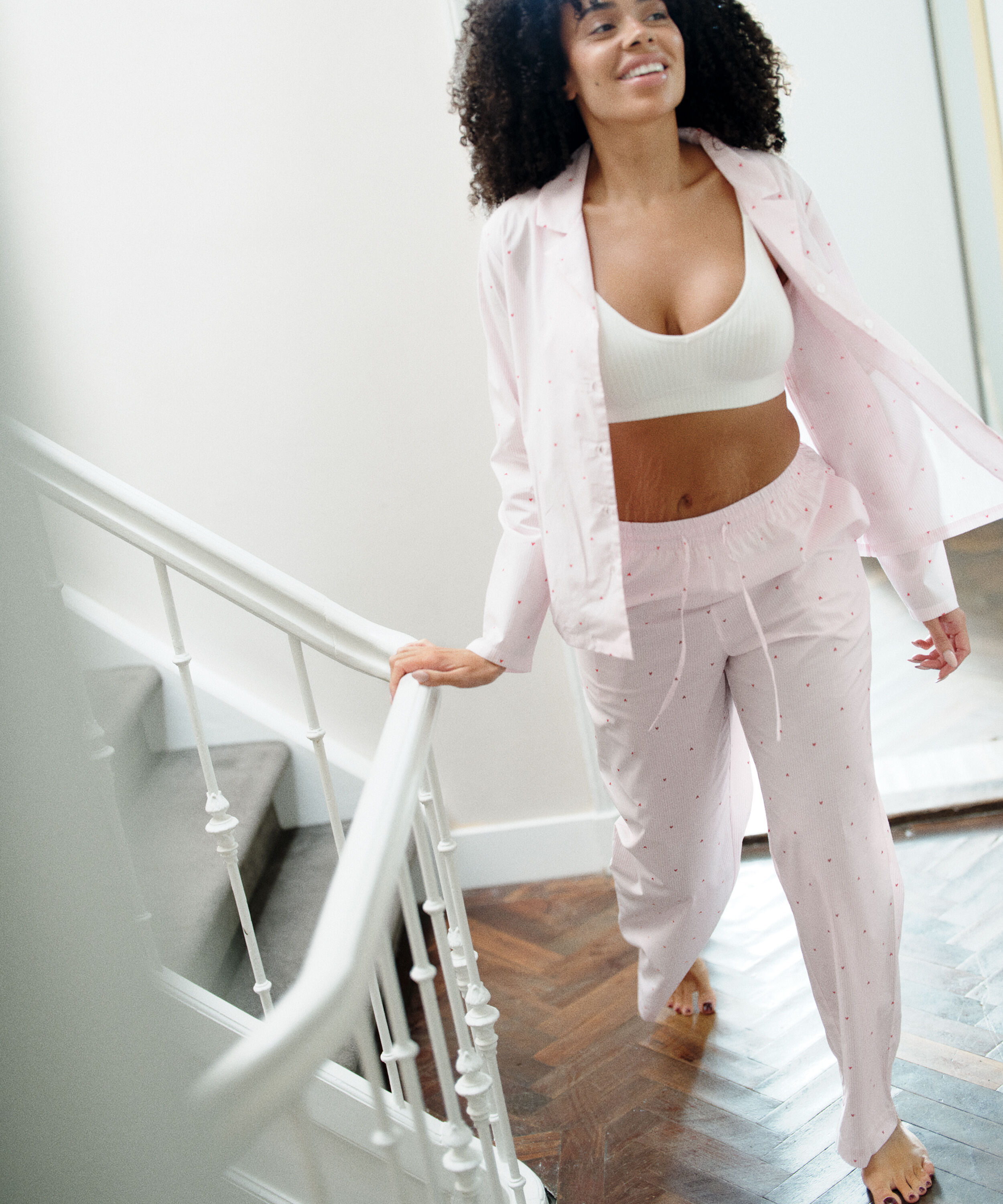 Pant Cotton Stripe Heart