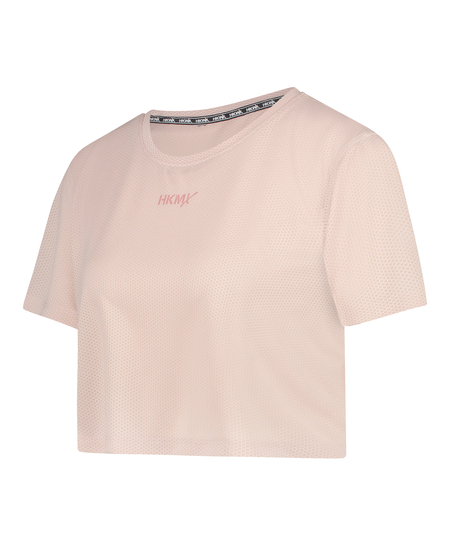 HKMX Crop-topp Mesh, Rosa