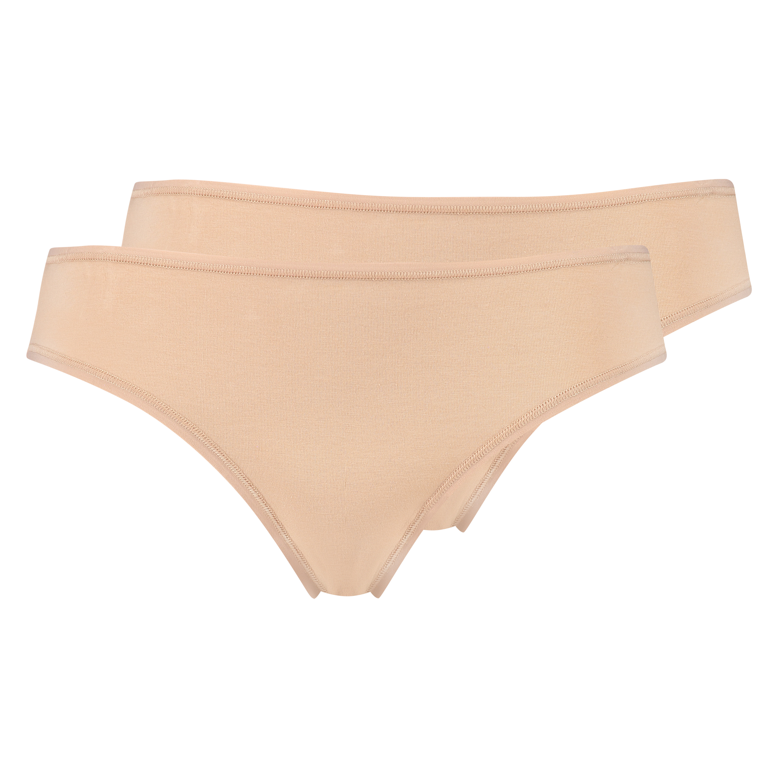 2 Kim minitruser i bomull, Beige, main