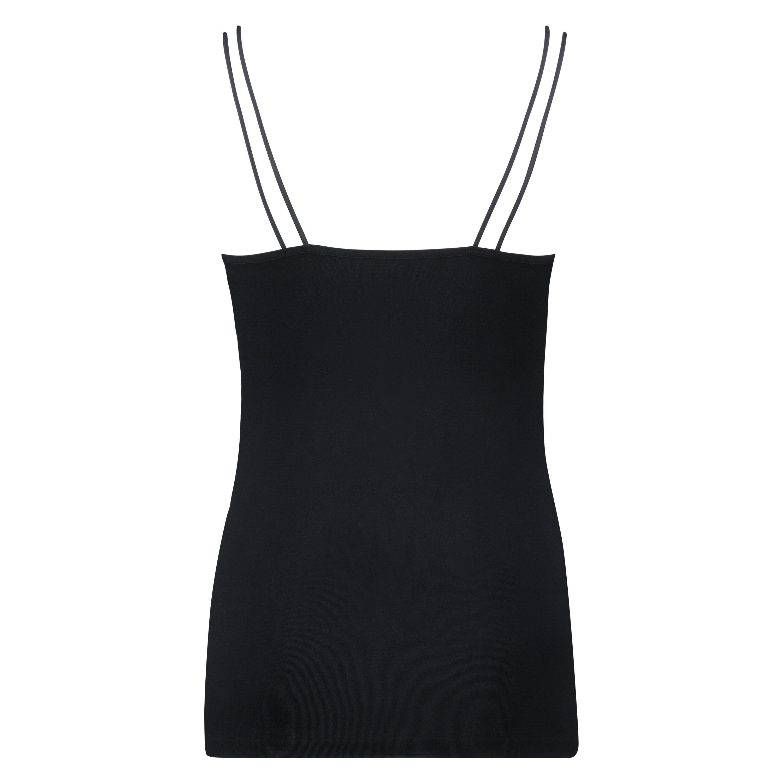 Sømløs spagettitopp, Svart, main