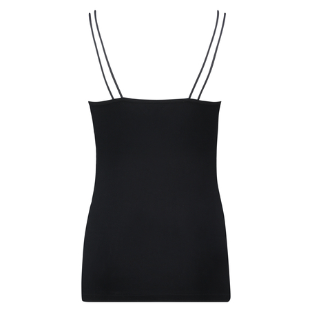 Sømløs spagettitopp, Svart