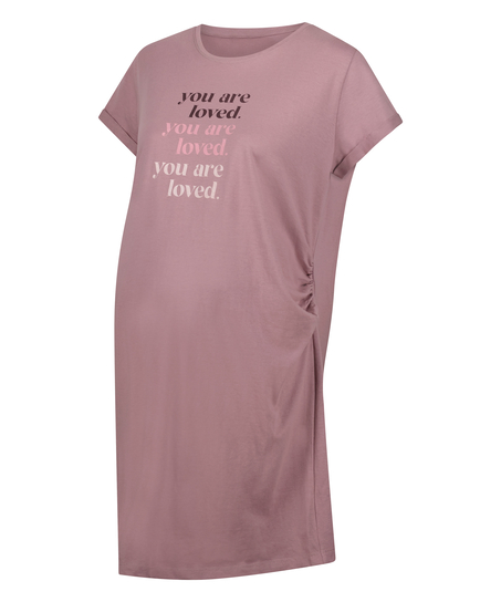 Kortarmet nattskjorte for gravide, Grønn