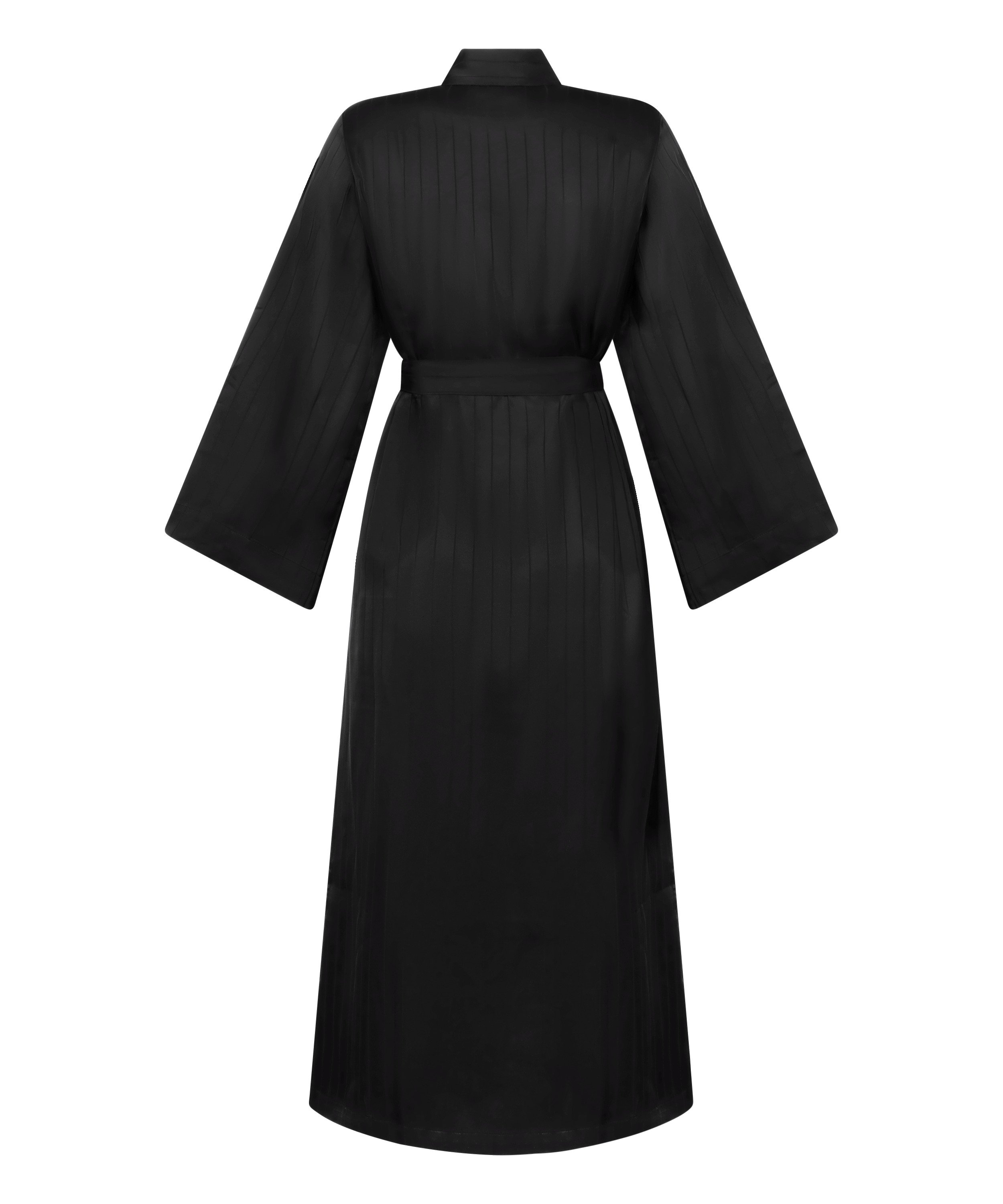 Sateng Pinstripe Kimono, Svart, main