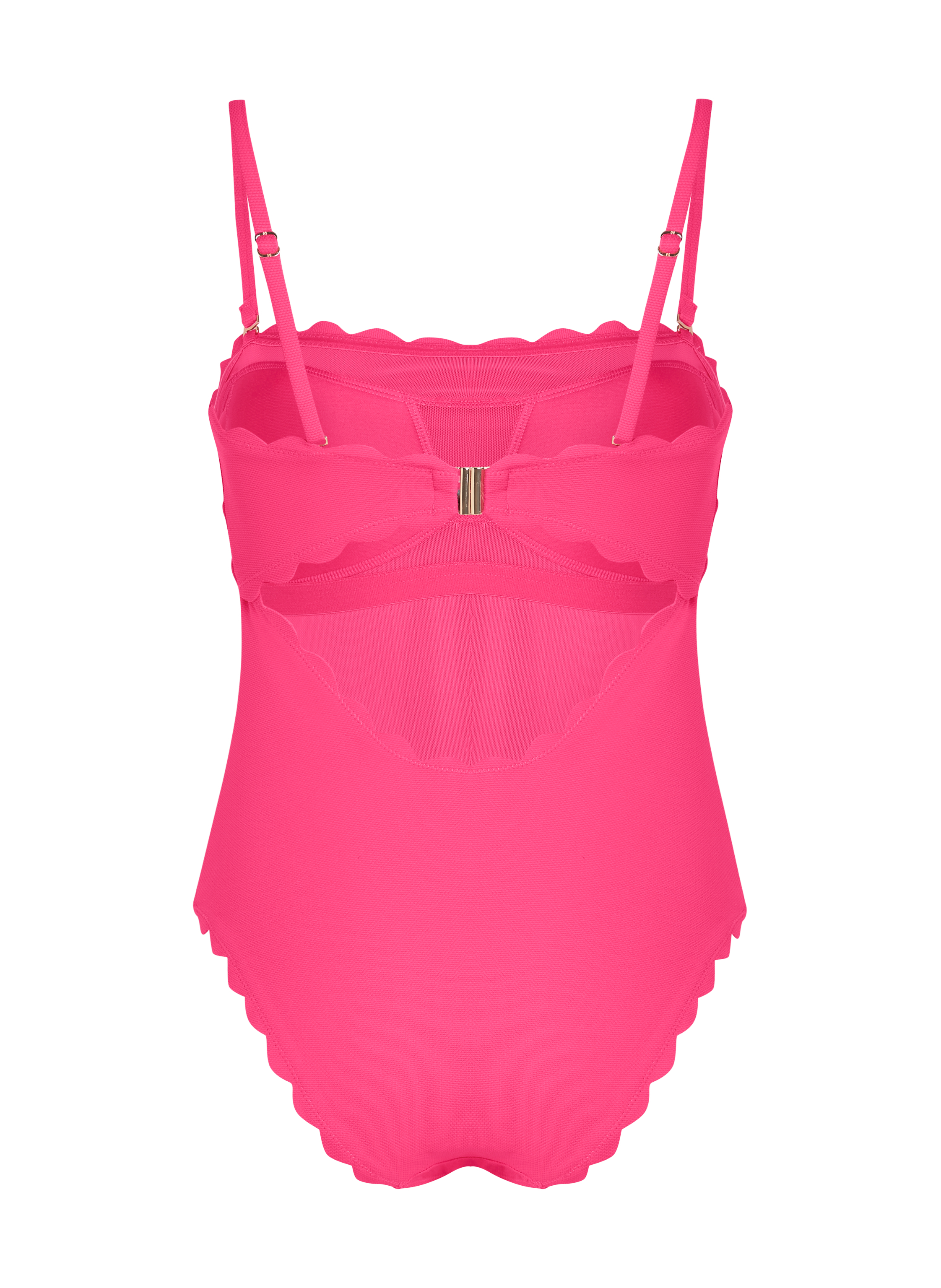 Badedrakt Bandeau Scallop, Rosa, main