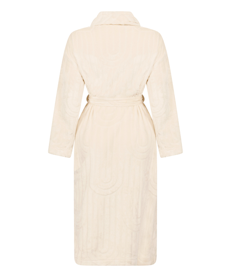 Lang fleecekåpe, Hvit