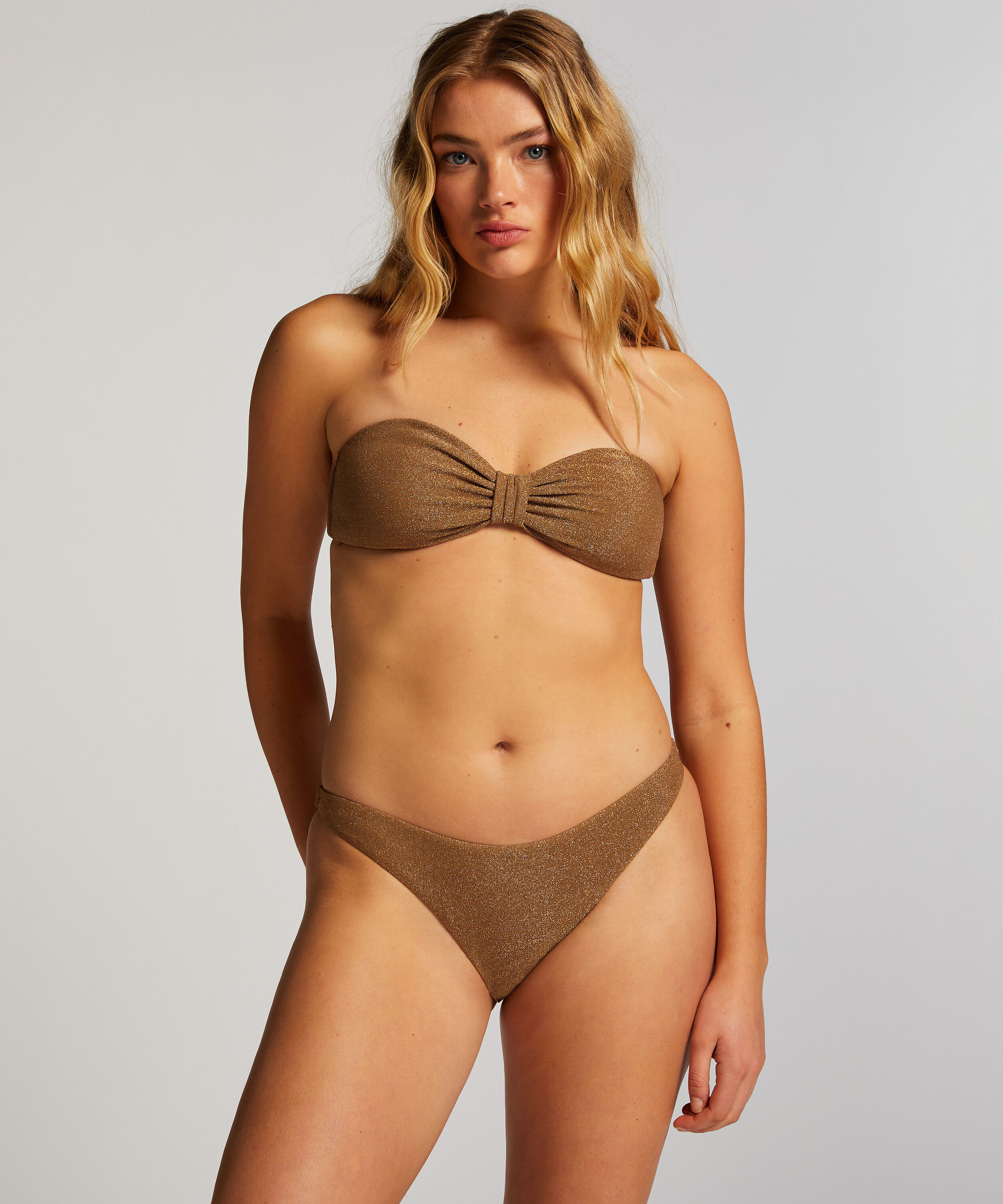 Høykuttet Bikini Underdel Goldie Shimmer, Gul