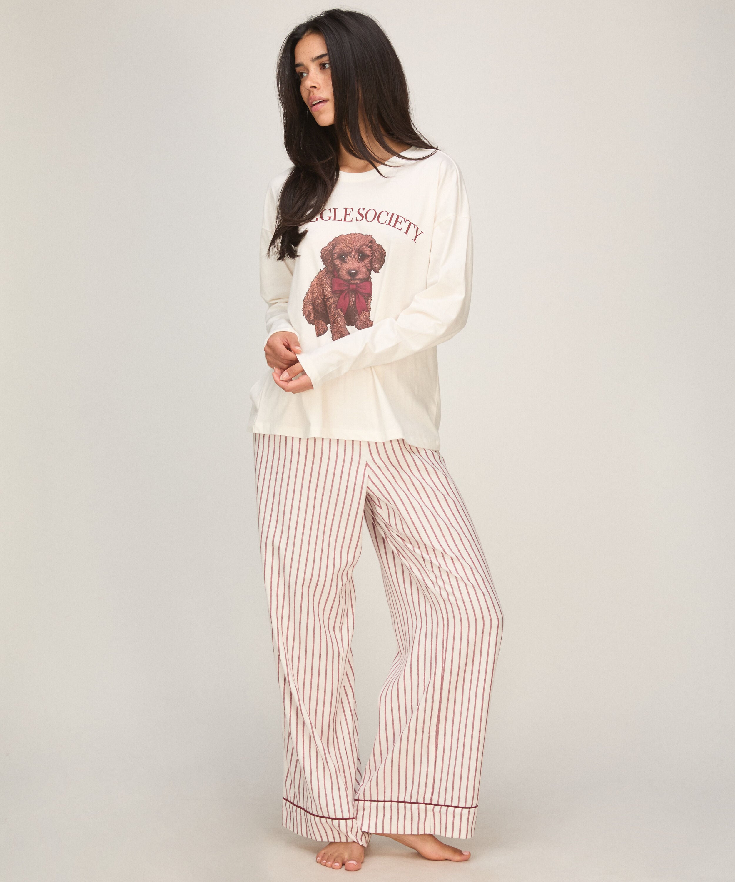 Pyjama Set Viscose, Hvit