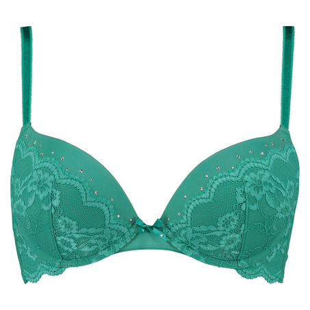 Padded underwired push-up bra Julia, Blå