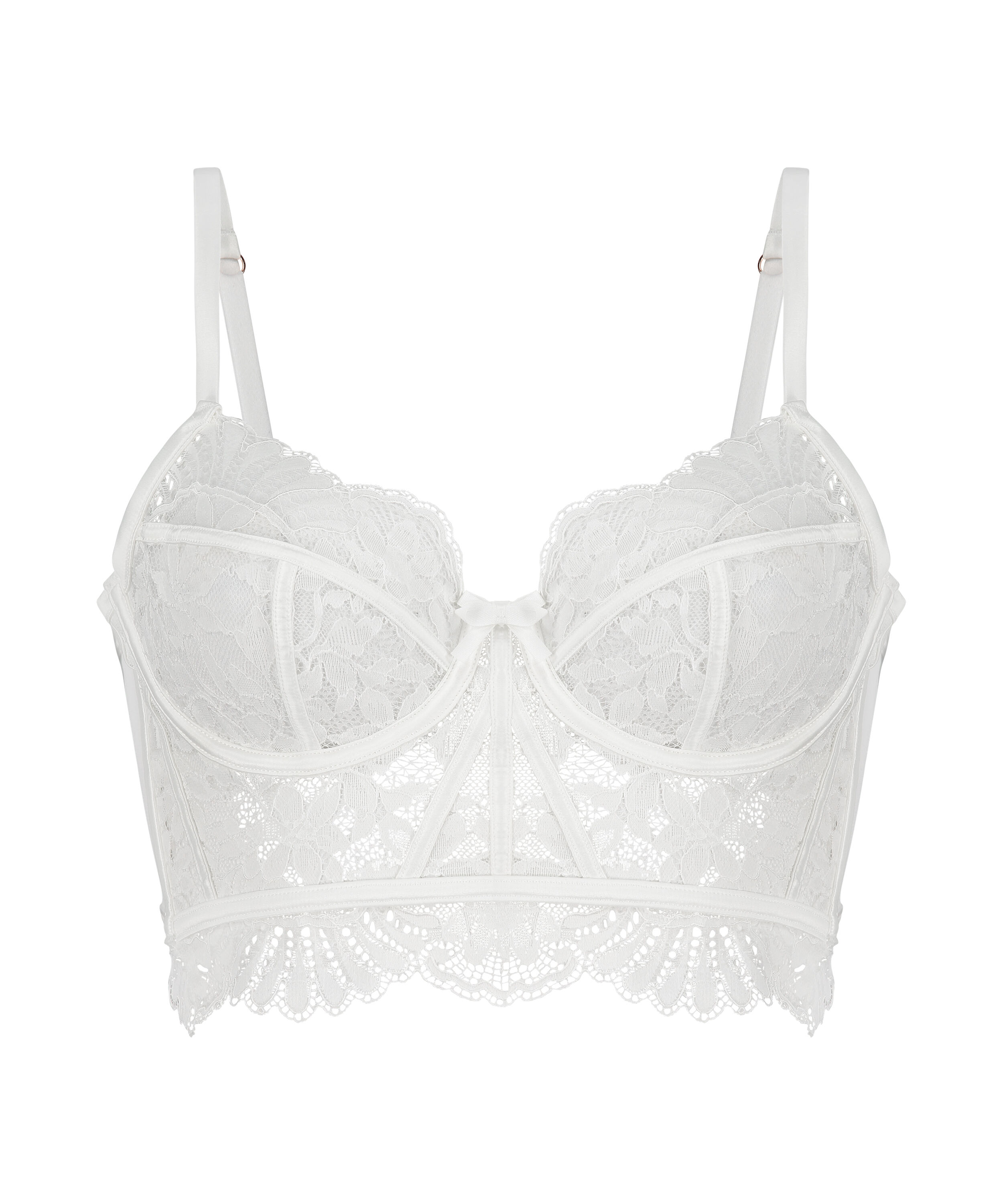 Spile-BH uten polstring longline Jamie, Hvit