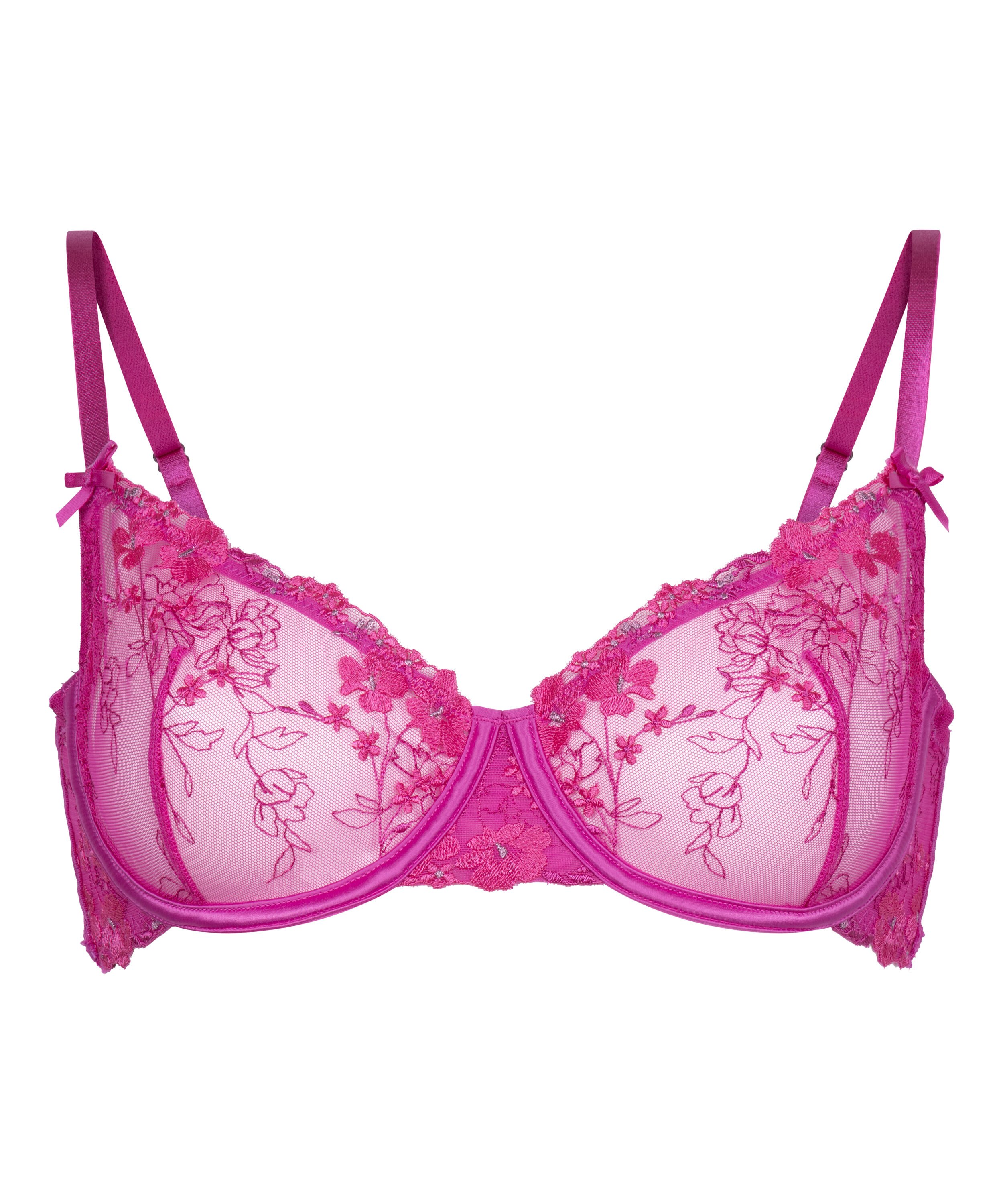 Peonie Non-Padded Underwired Bra, Rosa