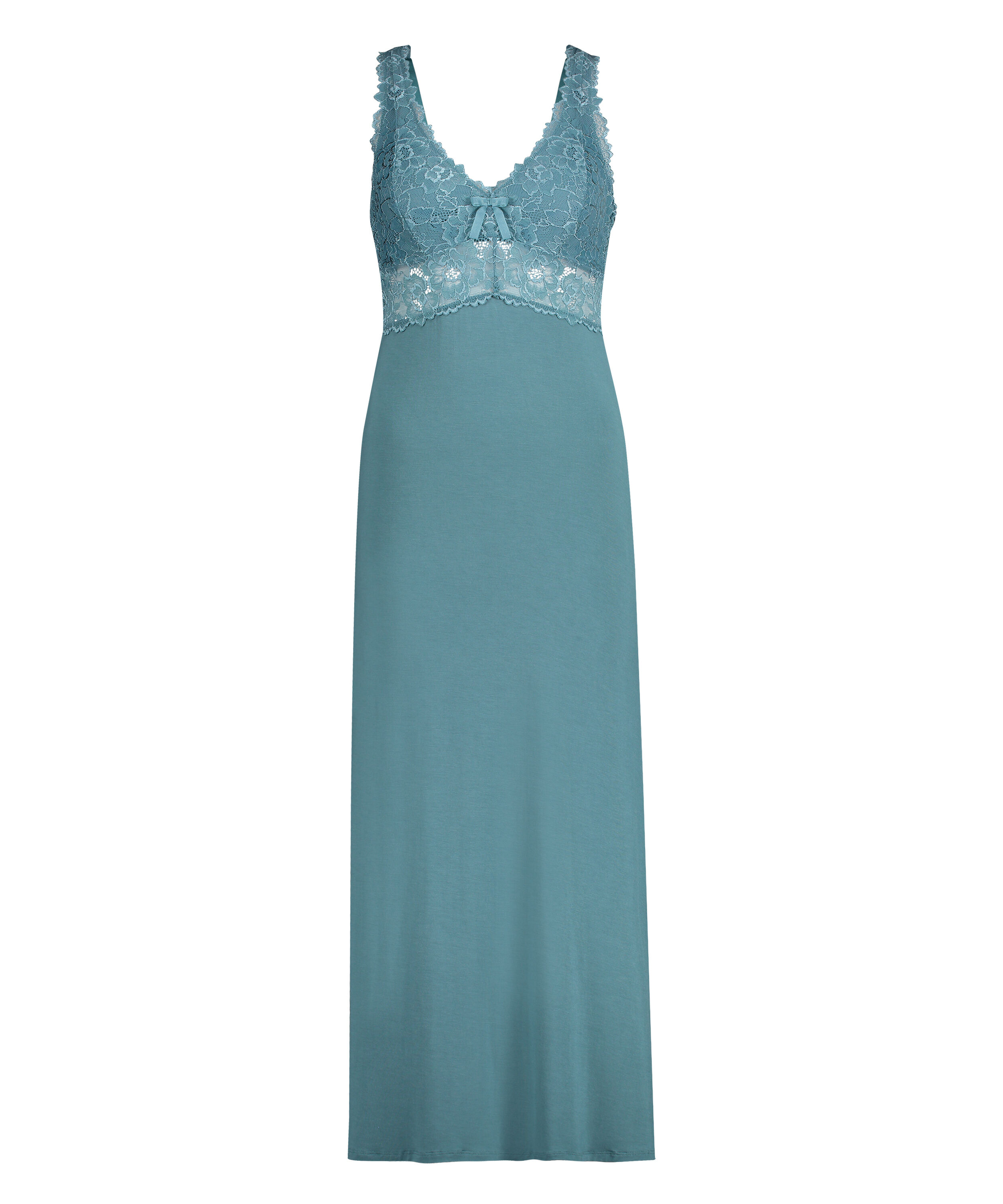 Nora Lace Long slipkjole, Grønn