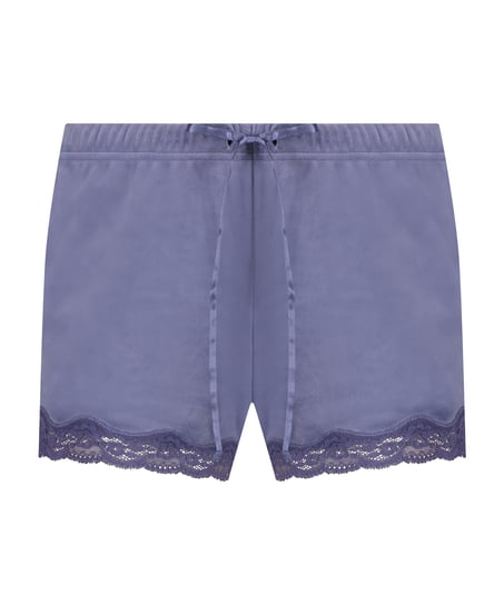 Velvet lace shorts, Lilla