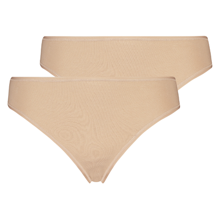 2 Kim thonger i bomull, Beige