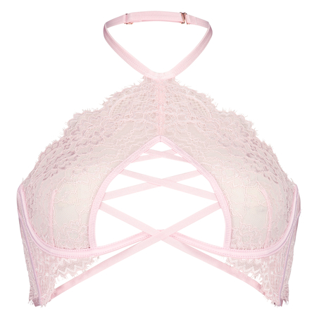 Eve ufôret halter-BH med bøyle, Rosa