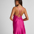 Peonie Slipdress Satin, Rosa