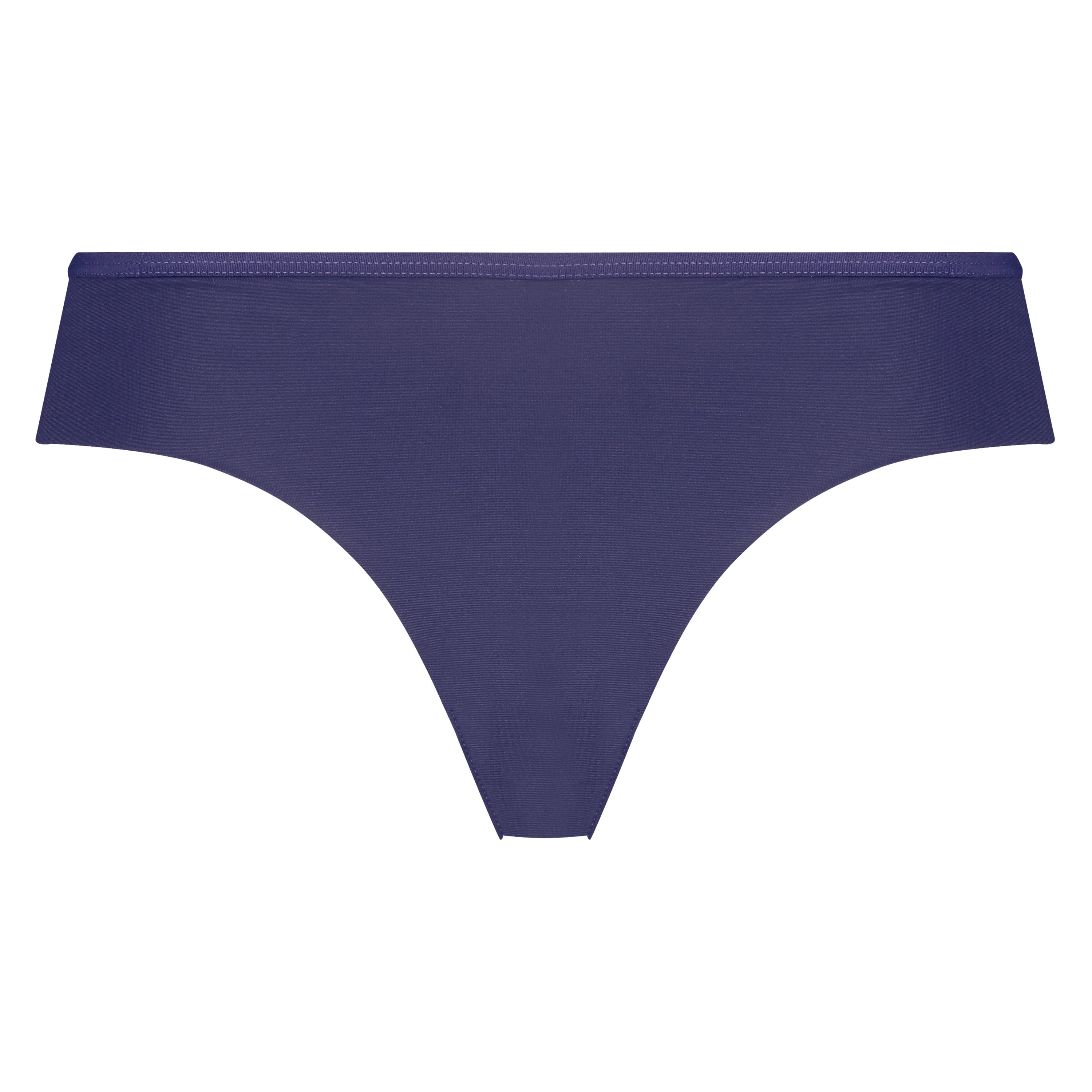 Invisible brasiliansk truse Lace Back, Blå, main