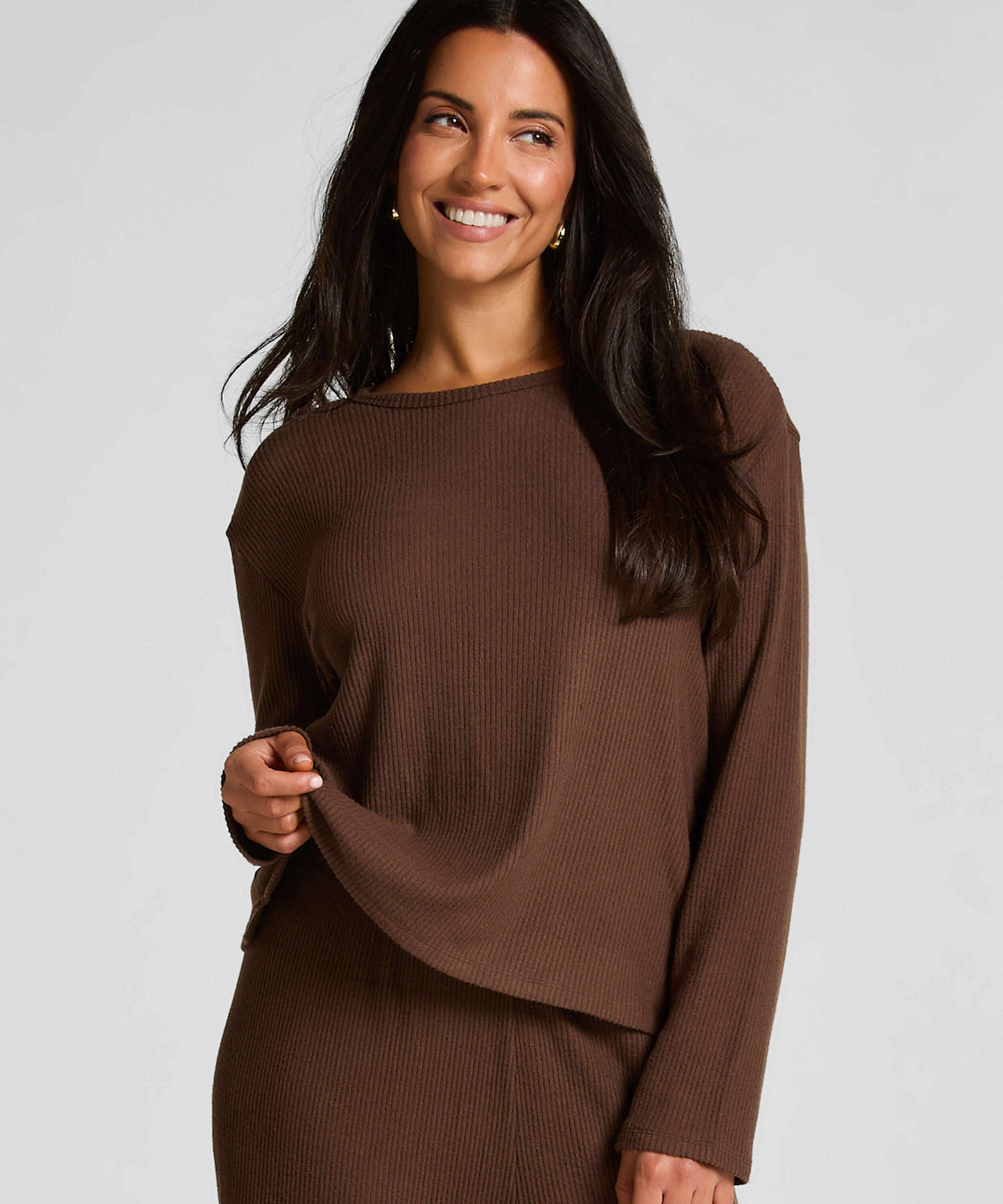 Pysjamatopp Jersey, Brun